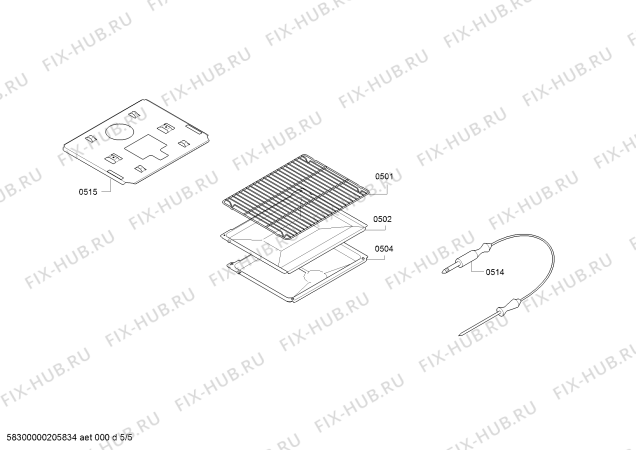 Схема №5 BOP251111 с изображением Планка для электропечи Bosch 00749632
