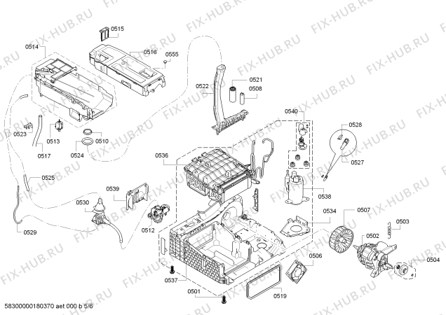 Взрыв-схема сушильной машины Siemens WT45W237EE IQ300 SelfCleaning Condenser - Схема узла 05