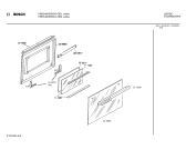 Схема №4 HBE632TAU с изображением Передняя часть корпуса для духового шкафа Bosch 00272299