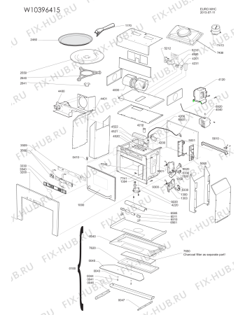 Схема №1 UNO BL/F/60 с изображением Панель управления для микроволновой печи Whirlpool 481068977811