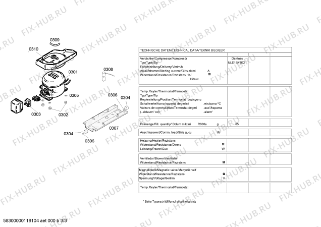 Схема №3 BD4603ANFE с изображением Крышка для холодильной камеры Bosch 00660417