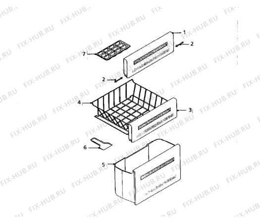 Взрыв-схема холодильника Tricity Bendix ECF013 - Схема узла Furniture