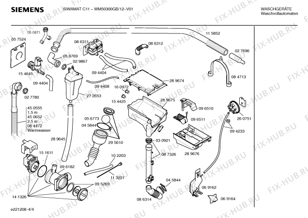 Схема №4 WM50300GB, SIWAMAT C11 с изображением Панель управления для стиралки Siemens 00350145