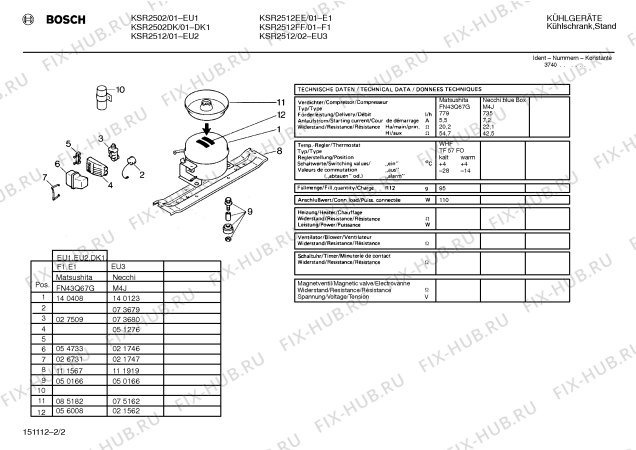 Взрыв-схема холодильника Bosch KSR2512EE - Схема узла 02