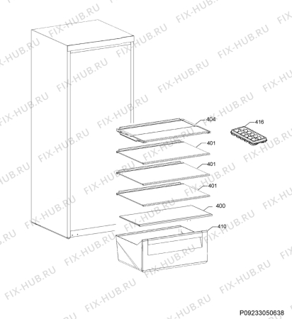 Взрыв-схема холодильника Novamatic EKI1710.1L - Схема узла Internal parts