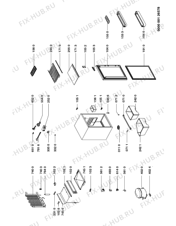 Схема №1 ARG 596-K/G/WP с изображением Вапорайзер для холодильной камеры Whirlpool 481951138567