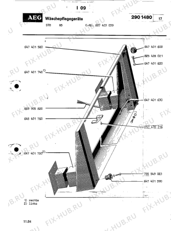 Взрыв-схема стиральной машины Aeg STANDBUEGLER 85 - Схема узла Section3