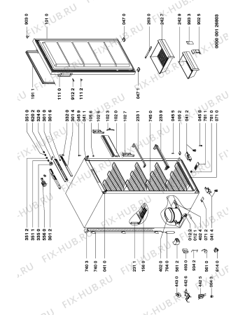 Схема №1 AFE 115/G CV291 с изображением Шарнир для холодильной камеры Whirlpool 481941719337