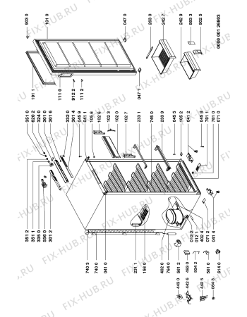 Схема №1 GK 2430/0 T WS с изображением Покрытие для холодильника Whirlpool 481944229732