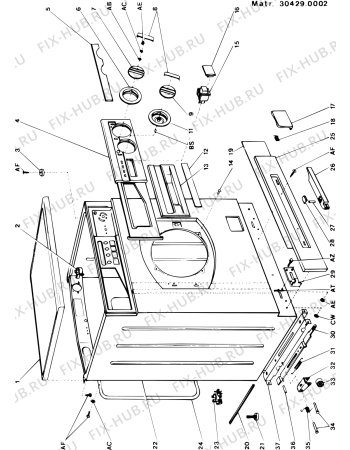 Схема №3 AR670TCL (F001530) с изображением Емкоть для порошка для стиралки Indesit C00029985
