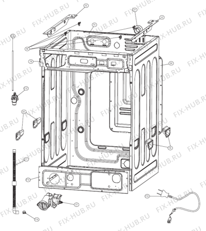 Схема №8 WD12120 (394037, DWC-ED1212) с изображением Крестовина для стиральной машины Gorenje 440364