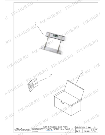 Схема №1 DIGITALBODY F/W/M SCALE с изображением Обшивка для комплектующей ARIETE AT6956004700