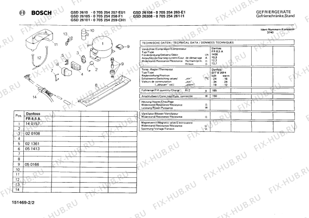 Взрыв-схема холодильника Bosch 0705254261 GSD26308 - Схема узла 02