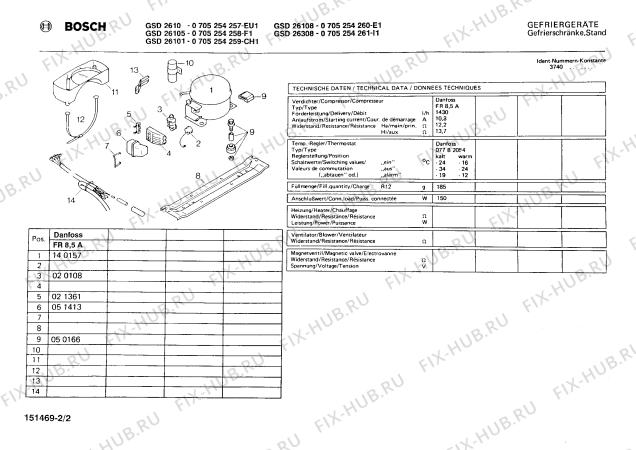 Взрыв-схема холодильника Bosch 0705254257 GSD2610 - Схема узла 02