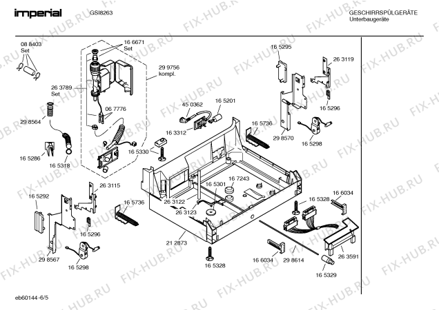 Взрыв-схема посудомоечной машины Imperial GSI8263 gsi8263 - Схема узла 05