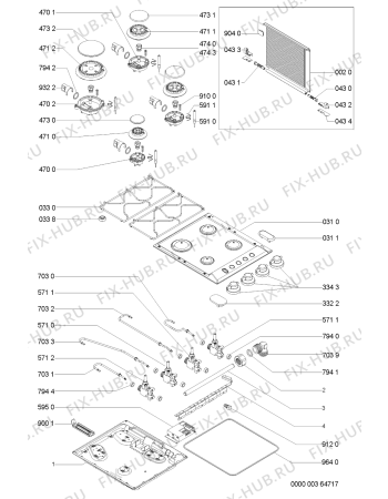 Схема №1 AKL710/AE с изображением Затычка для духового шкафа Whirlpool 481244039531