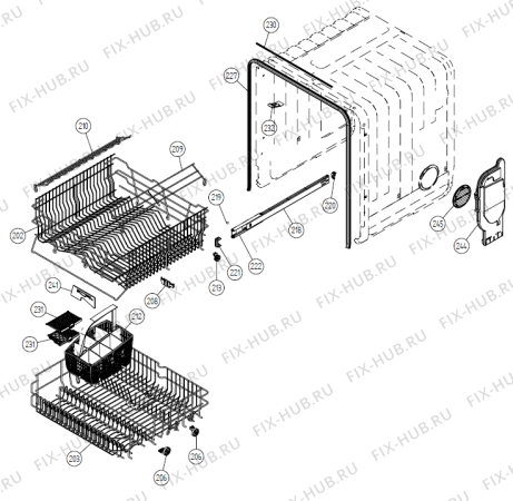 Взрыв-схема посудомоечной машины Gorenje DM 15 Charmant SE   -White Bi (900001019, DW20.1) - Схема узла 02