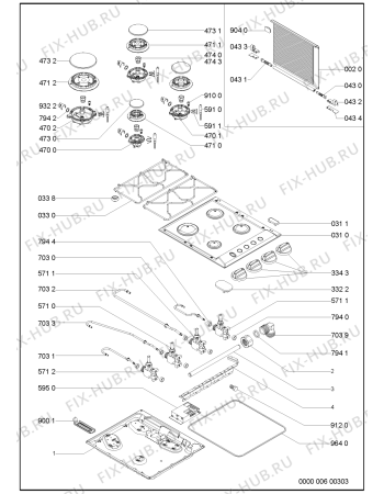 Схема №1 AKL 710 NB с изображением Затычка для электропечи Whirlpool 481244038899