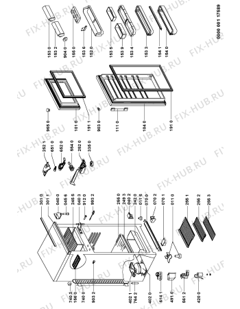 Схема №1 KDA SYMPHONY/1 с изображением Дверца для холодильной камеры Whirlpool 481241618382