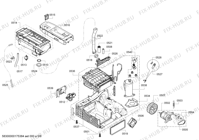 Схема №6 WT46W564BY iQ700 selfCleaning condenser с изображением Краткая инструкция для электросушки Siemens 00786084