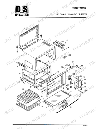 Схема №1 XU25STD с изображением Электрорегулятор для духового шкафа DELONGHI 593216