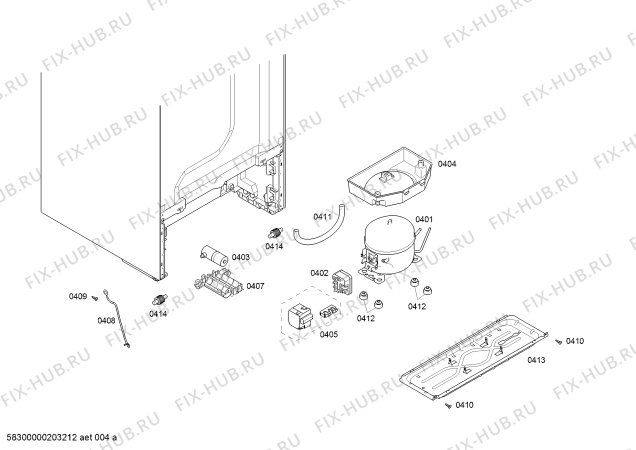 Схема №4 3KF6551MI Balay с изображением Дверь для холодильника Bosch 00716246