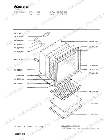 Взрыв-схема плиты (духовки) Neff 195304834 1344.11HWS - Схема узла 04