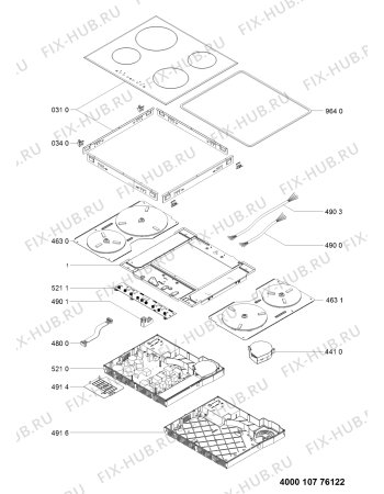 Схема №1 9BRKPI6001A с изображением Затычка для электропечи Whirlpool 481010577778