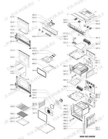 Схема №1 AKL904IX (F091018) с изображением Руководство для плиты (духовки) Indesit C00356838