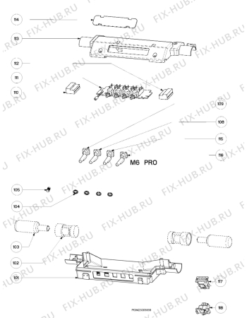 Взрыв-схема вытяжки Zanussi ZHC600N - Схема узла Section 2