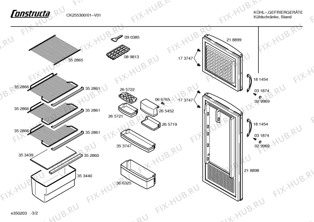 Схема №3 CK255300 с изображением Инструкция по эксплуатации для холодильника Bosch 00581400