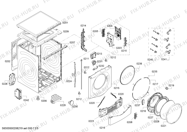Схема №5 WAK2016DIN, TangleFree с изображением Втулка для стиралки Bosch 10005699