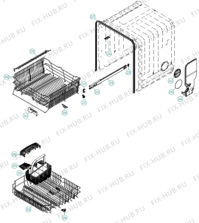 Взрыв-схема посудомоечной машины Gorenje VA9611NT XXL NL   -VA9611NTUU-A01 (900001384, DW70.3) - Схема узла 02