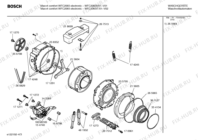 Схема №4 WFC2065IT Maxx 4 comfort WFC2065 electronic с изображением Таблица программ для стиралки Bosch 00584250