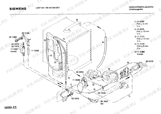 Взрыв-схема посудомоечной машины Siemens SN461346 - Схема узла 03