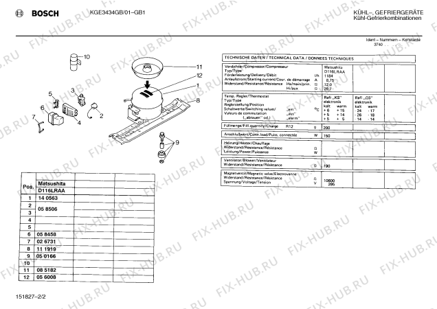 Взрыв-схема холодильника Bosch KGE3434GB - Схема узла 02