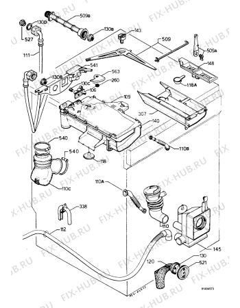 Взрыв-схема стиральной машины Zanussi FL900AMIE - Схема узла Water equipment