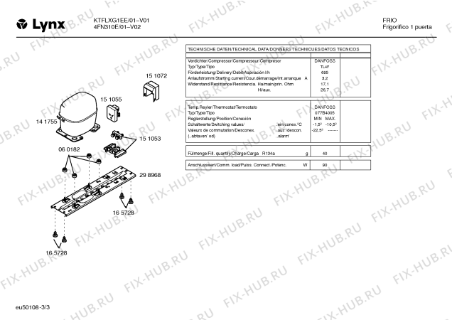 Взрыв-схема холодильника Lynx KTFLXG1EE 4FN310E - Схема узла 03