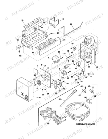 Взрыв-схема холодильника Electrolux ERL7280X - Схема узла Icemaker