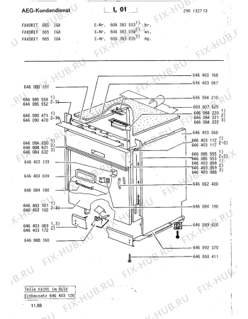 Схема №6 FAV665 IGA с изображением Переключатель для посудомойки Aeg 8996464031708