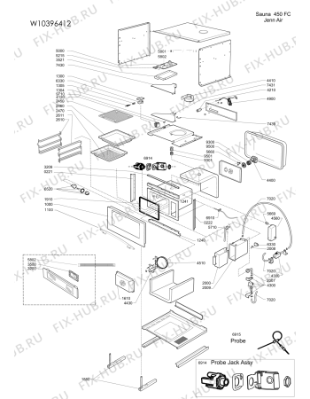 Схема №1 JBS7524BS с изображением Дисплей для микроволновой печи Whirlpool 481010755316