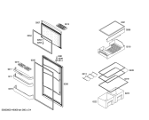Схема №4 P1KNT3606B с изображением Дверь для холодильника Bosch 00247289