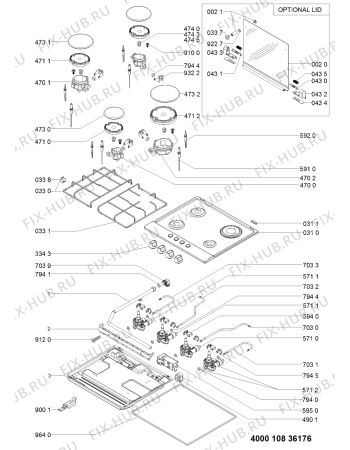 Схема №1 AKR 310/IX с изображением Труба для плиты (духовки) Whirlpool 481010804878