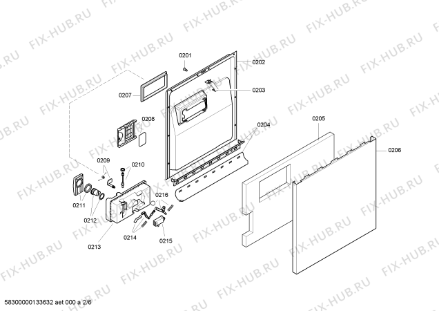 Схема №6 SHU3135UC с изображением Инструкция по установке/монтажу для посудомойки Bosch 00481829