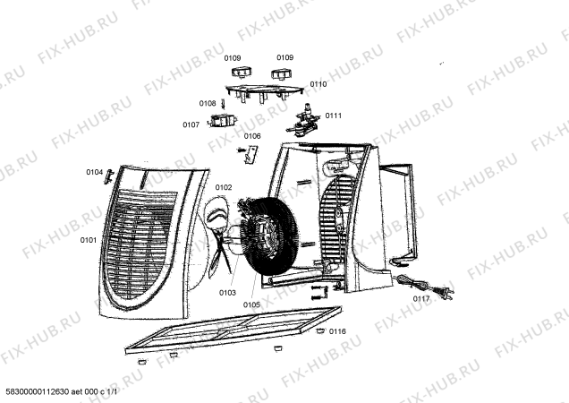 Схема №1 TV2669 AMBIENT MASTER с изображением Мотор для электрообогревателя Bosch 00498653