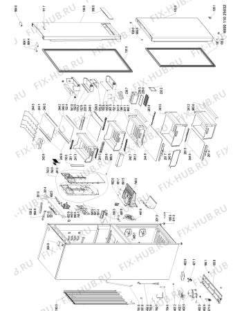 Схема №1 BSNF 8773 OX.1 с изображением Дверка для холодильной камеры Whirlpool 481010848920