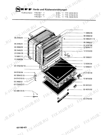 Взрыв-схема плиты (духовки) Neff 1117938032 1793/821Y - Схема узла 03