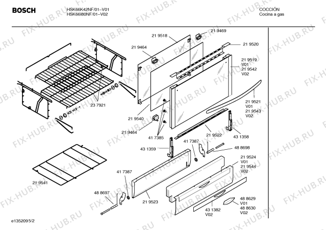 Взрыв-схема плиты (духовки) Bosch HSK66K42NF P4 76cm GN CBU - Схема узла 02