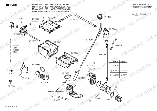 Схема №4 WFC1262BY Maxx4 WFC1262 с изображением Инструкция по установке и эксплуатации для стиралки Bosch 00586561