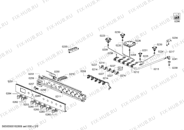 Взрыв-схема плиты (духовки) Bosch HSB736257E - Схема узла 02